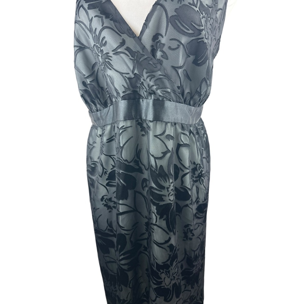 Lane Bryant Velvet Burnout Overlay Surplice Dress Plus Size 22 Whimsigoth Witchy - Picture 7 of 15